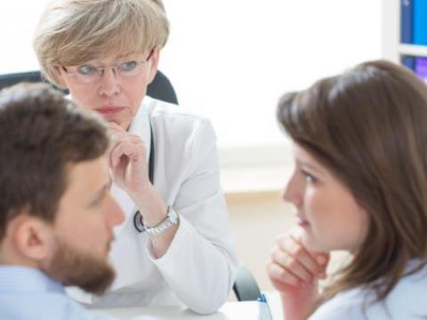 Couple with doctor