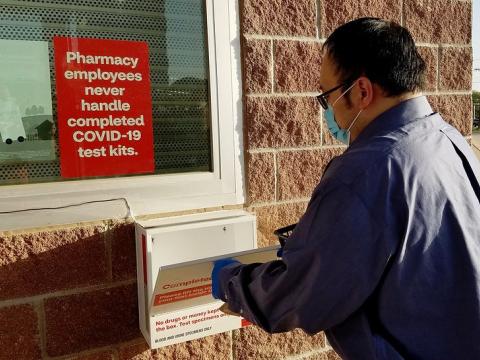 COVID-19 swab drop box