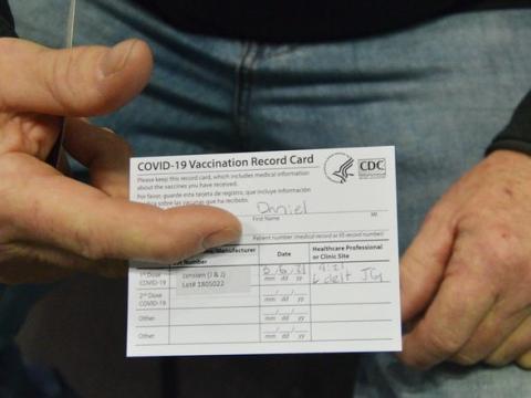 COVID vaccine card
