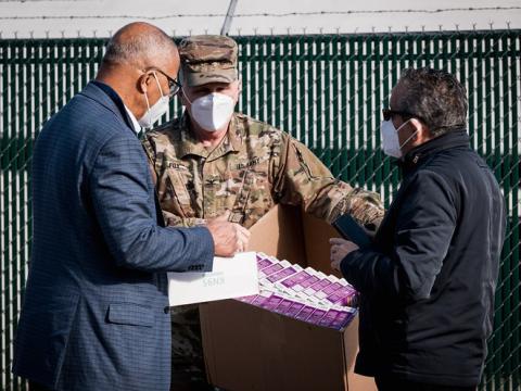 Distributing COVID-19 masks
