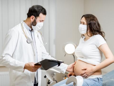 Doctor with pregnant woman