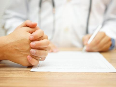 Doctor prescribing medication