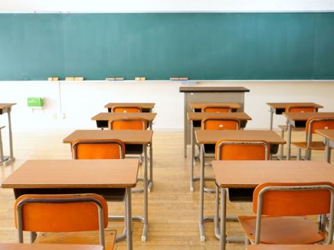Empty school classroom