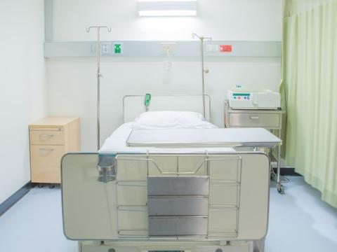 Empty hospital room