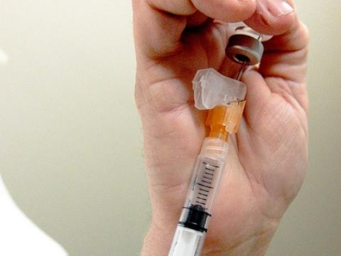 Flu vaccine syringe