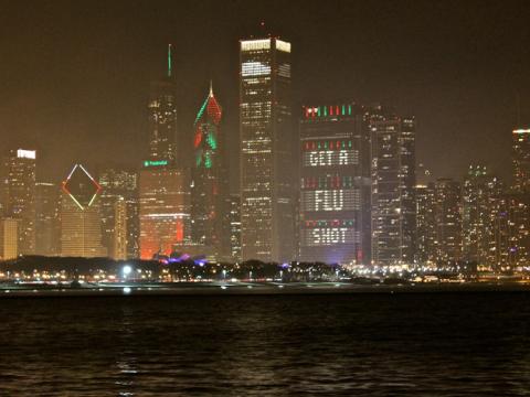 Get a flu shot sign in Chicago