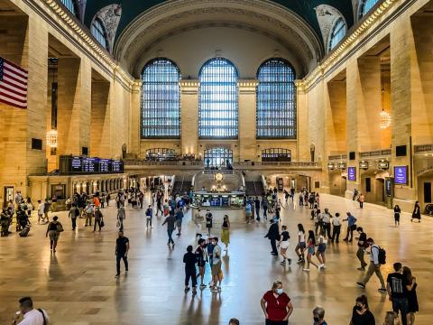 People walking in Grand Central Station