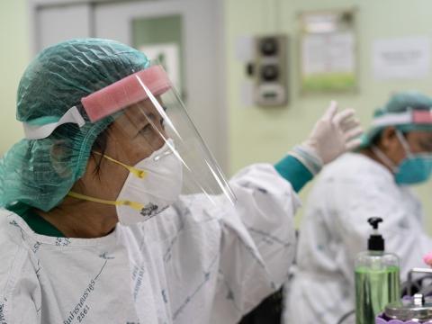 Healthcare workers in PPE