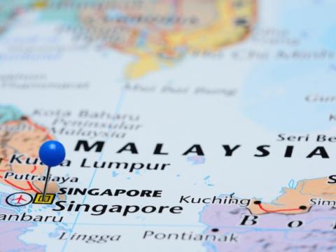 Map of Malaysia and Singapore