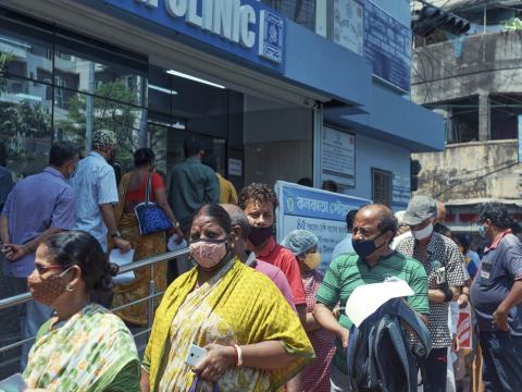 Mask wearing outside in India