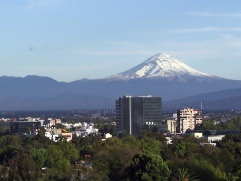 Mexico City and mountains