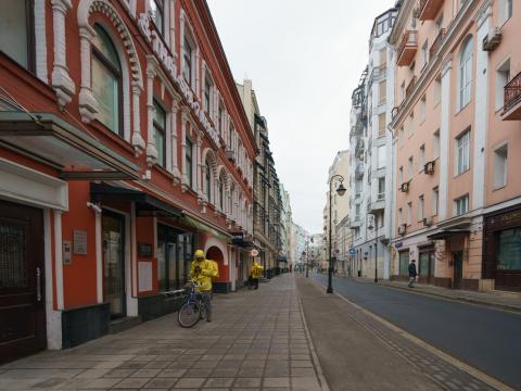Moscow empty street