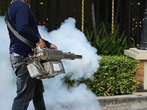 Mosquito ground spraying