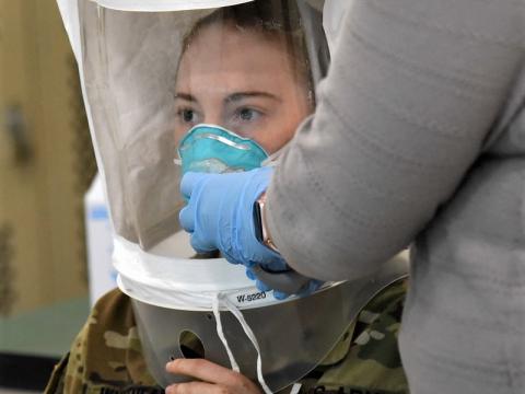 Fit-testing an N-95 respirator