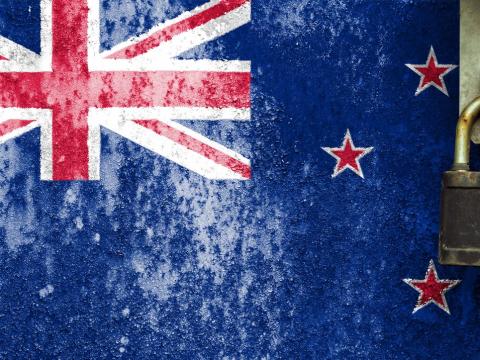 New Zealand flag and paddlelock
