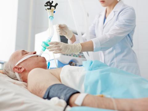 Older hospital patient respiratory care