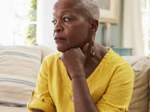 Worried older woman