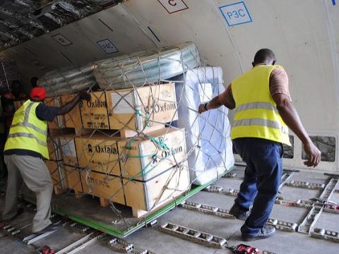 Oxfam aid supplies