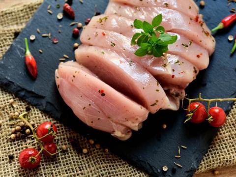 Raw turkey breast