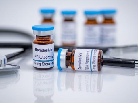 Vials of COVID-19 antiviral drug remdesivir