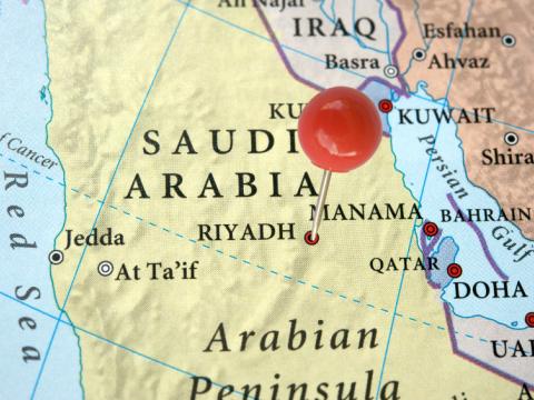 Saudi Arabia map featuring Riyadh