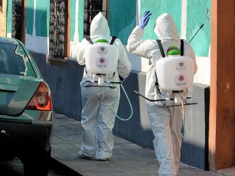 Sanitizing buildings in Mexico
