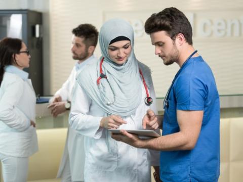 Saudi hospital scene