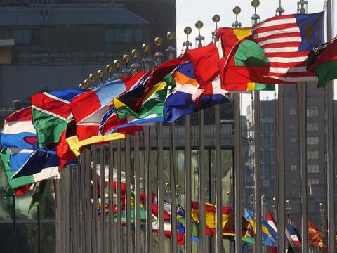 United Nations flags