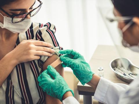 vaccinated woman