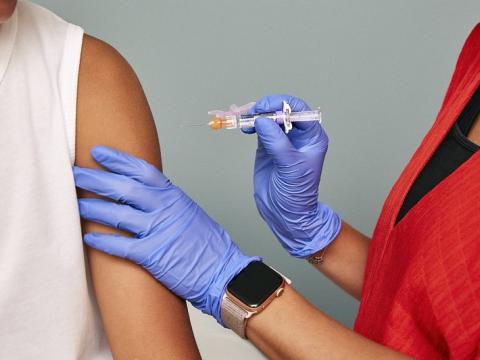 Vaccine in arm