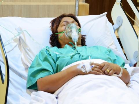 Woman in ICU