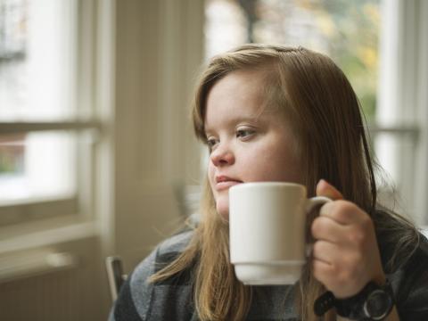 Young woman with Down syndrome