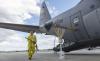 Aerial spraying airplane