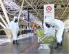 Airport sanitizing in Brasilia