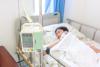 Asian boy in hospital