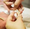 Baby with IV port