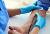 A person giving blood