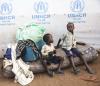Two boys in Uganda refugee camp