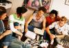 College students in a dorm