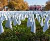 White COVID memorial flags
