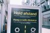 COVID-19 distancing sign in Denmark