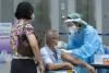 Older man getting vaccinated in Thailand