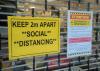 Social distancing sign in New Zealand
