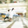 Rushing patient through hospital