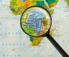 DR Congo map with magnifying glass