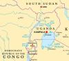 Map of DR Congo and Uganda