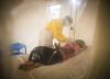 Ebola health worker and patient