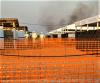 Ebola treatment center with smoke