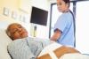 Elderly woman in hospital