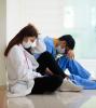 Exhausted healthcare workers